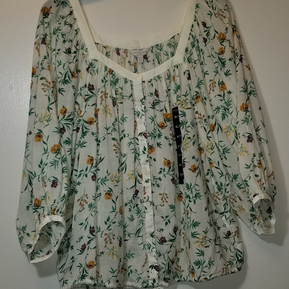 Lucky Brand 3/4 blouse
